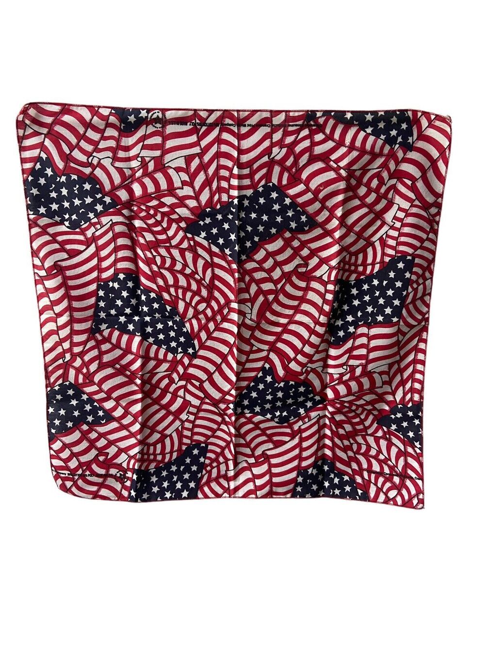 Made in the usa Cotton Poly Americana Flag Bandana 21 .5 by 21.5 inch